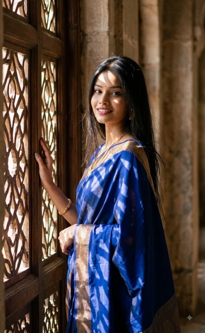 Palace Window Saree Look sample