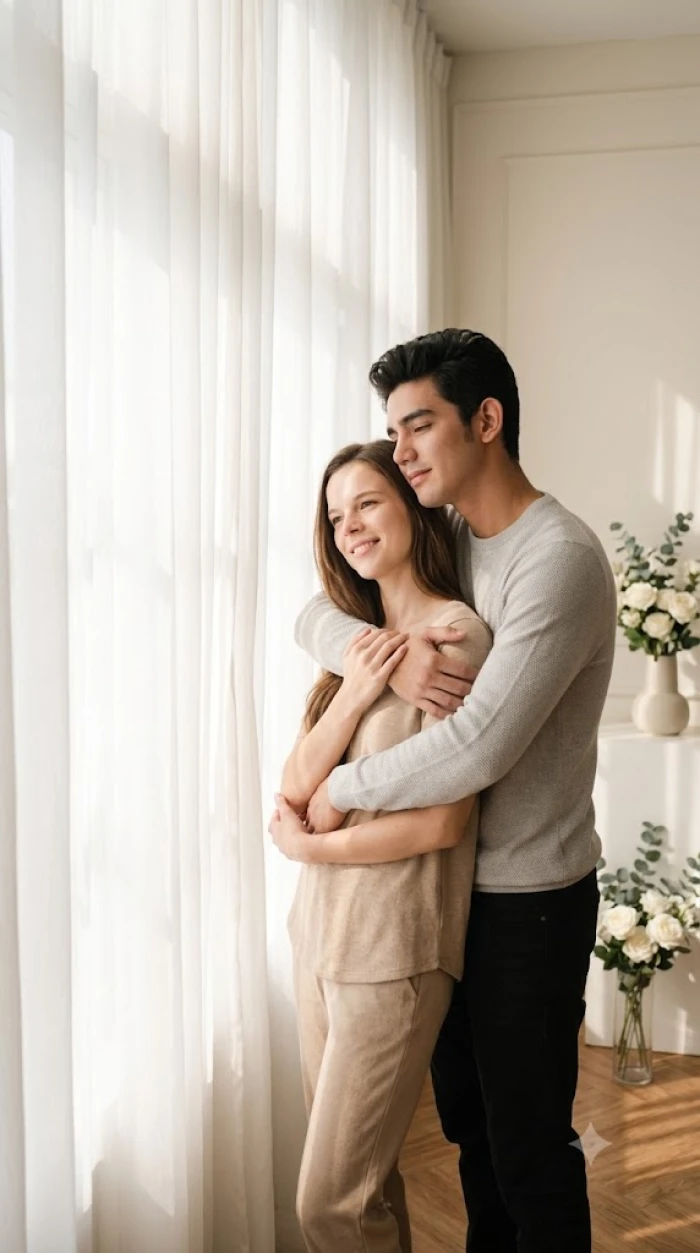 Soft Morning Curtain Hug sample