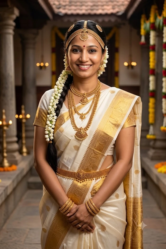 South Indian Silk Saree Traditional Look sample