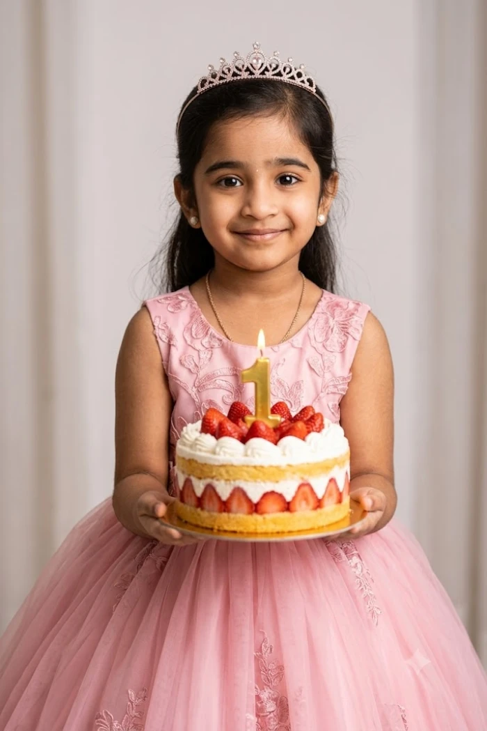 Studio Birthday Portrait of a Little Princess sample