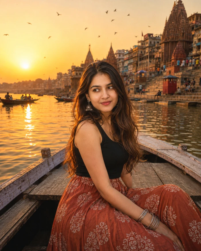 Sunrise Among the Varanasi Ghats sample