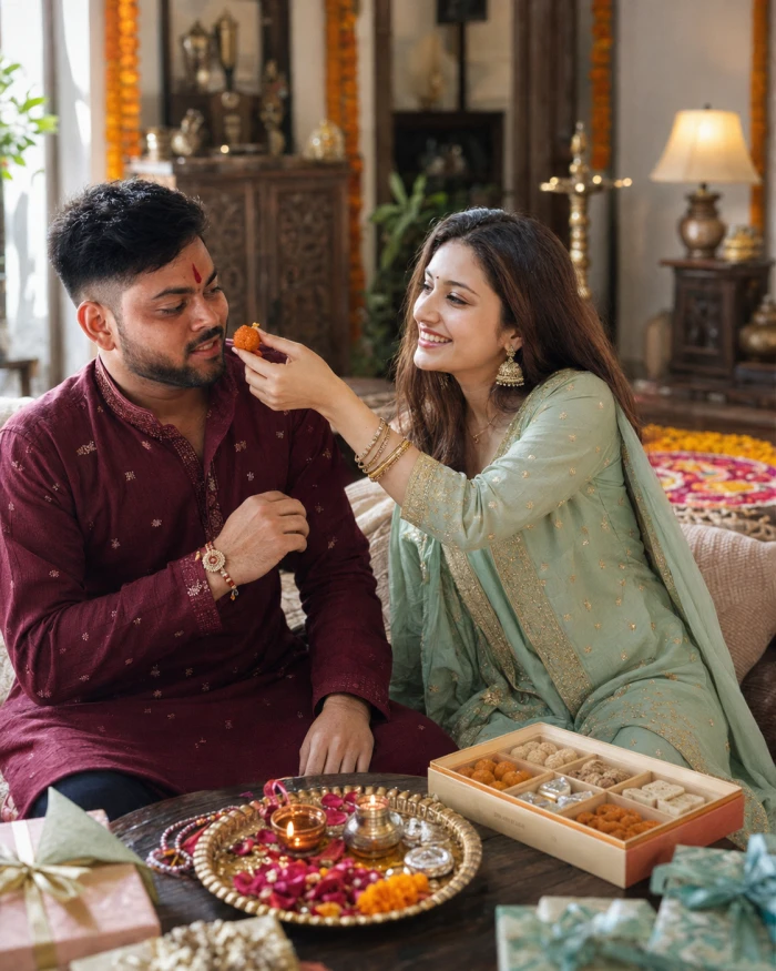 Sweet Feeding After Rakhi sample