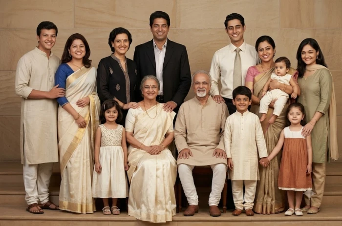 The Entire Family Together in One Frame sample