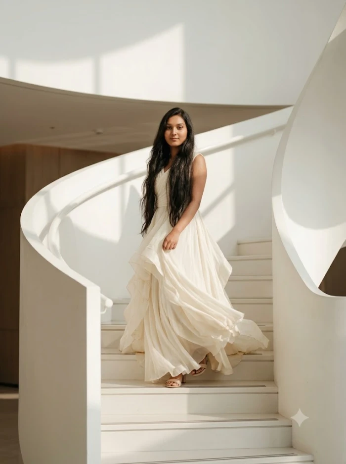 The Ivory Staircase Look sample