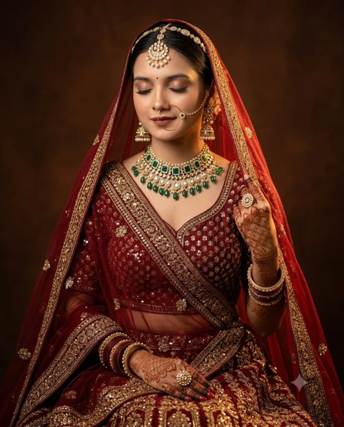 The Royal Maroon Bride sample