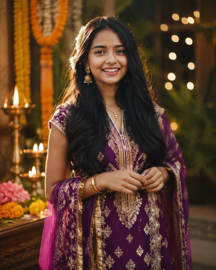 Traditional Gota Patti Outfit Look sample