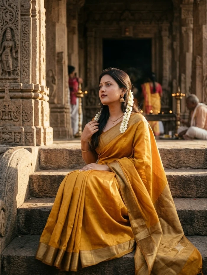 Traditional Indian Temple Portrait sample