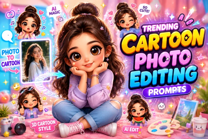 Trending Cartoon Photo Editing Prompts cover