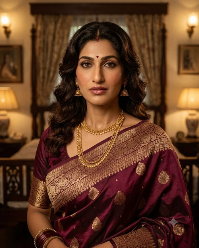 Vintage Bollywood Banarasi Queen Look sample