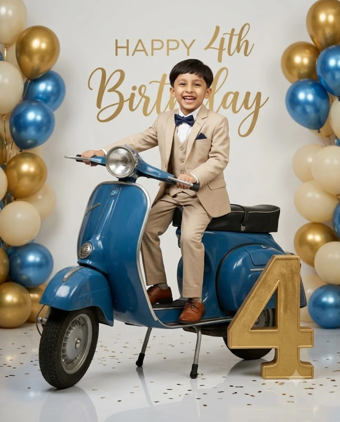 Vintage Ride Birthday Theme (Age 4) sample