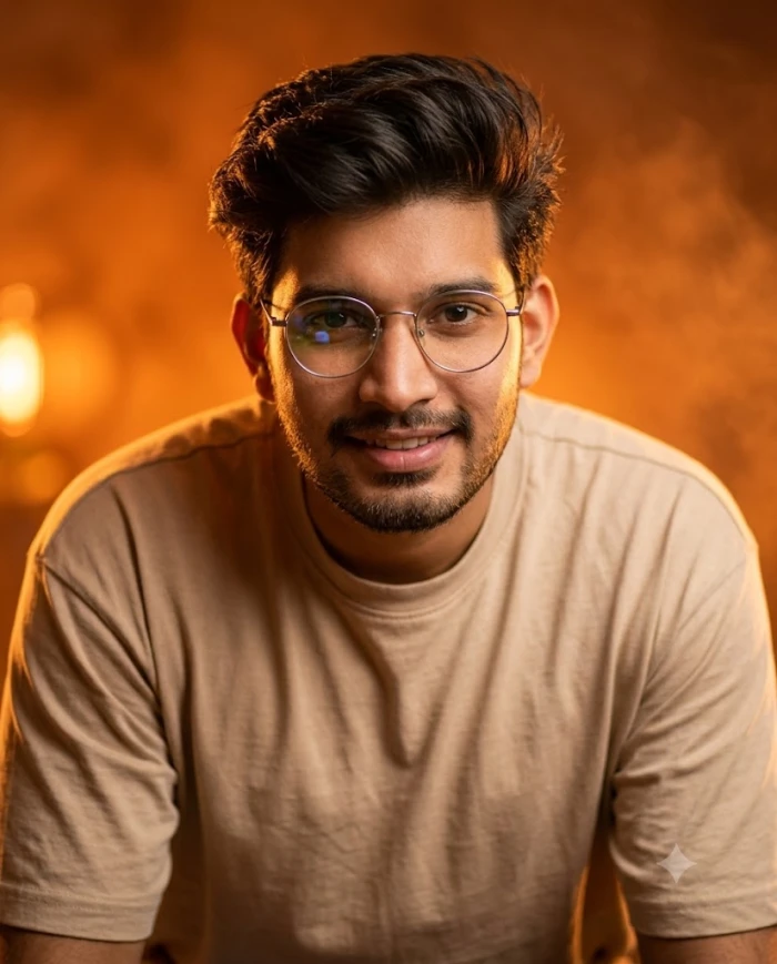 Warm Orange Cinematic Editorial Portrait sample