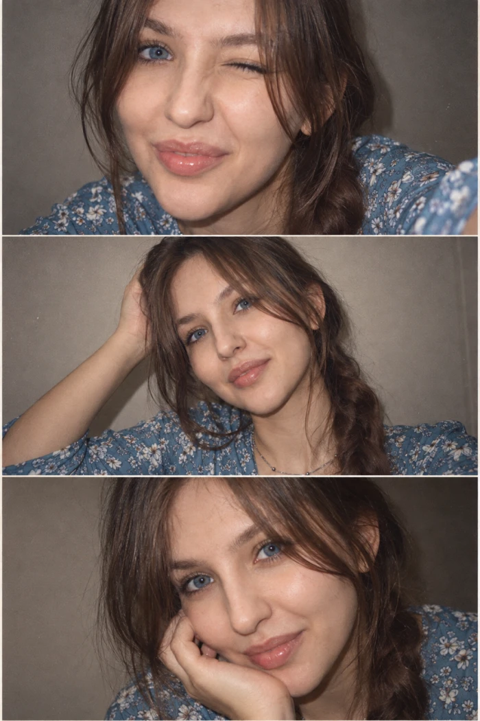 Y2K Beauty Collage Portrait sample