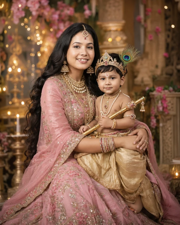 Yashoda Maiyya & Baby Krishna Look sample