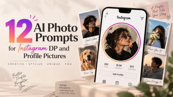 12 AI Photo Prompts for Instagram DP and Profile Pictures