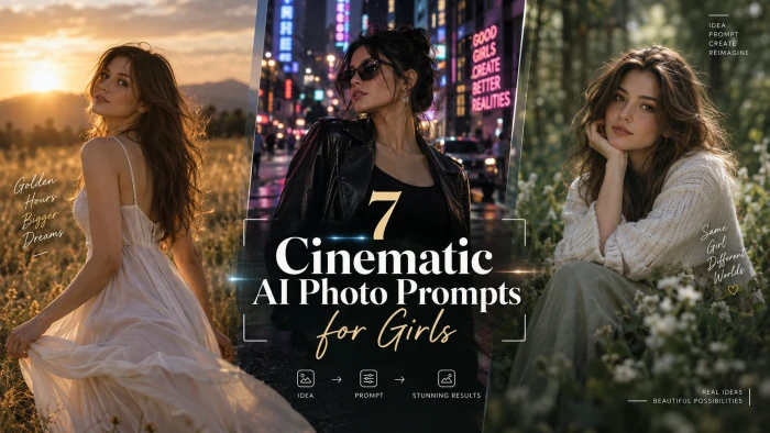 7 Cinematic AI Photo Prompts for Girls