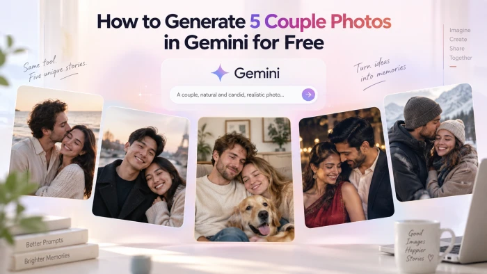 How to Generate 5 Couple Photos in Gemini for Free